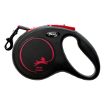 FLEXI рулетка NEW CLASSIC M ремень 5 м до 25 кг, черно - красный