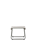 Подставка для ног Maurina из зеленой стали и серо-бежевым шнуром