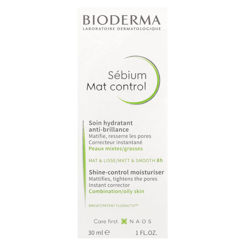 Bioderma, Sebium, увлажняющее средство для контроля блеска, 30 мл (1 жидк. унц.)