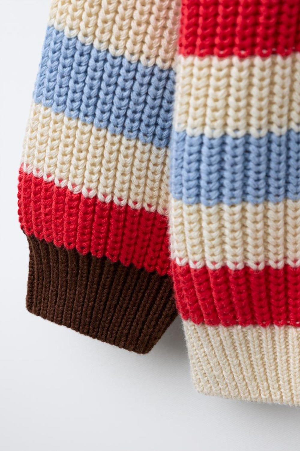 ZARA ВЯЗАНЫЙ СВИТЕР В ПОЛОСКУ, ПОЛОСКИ