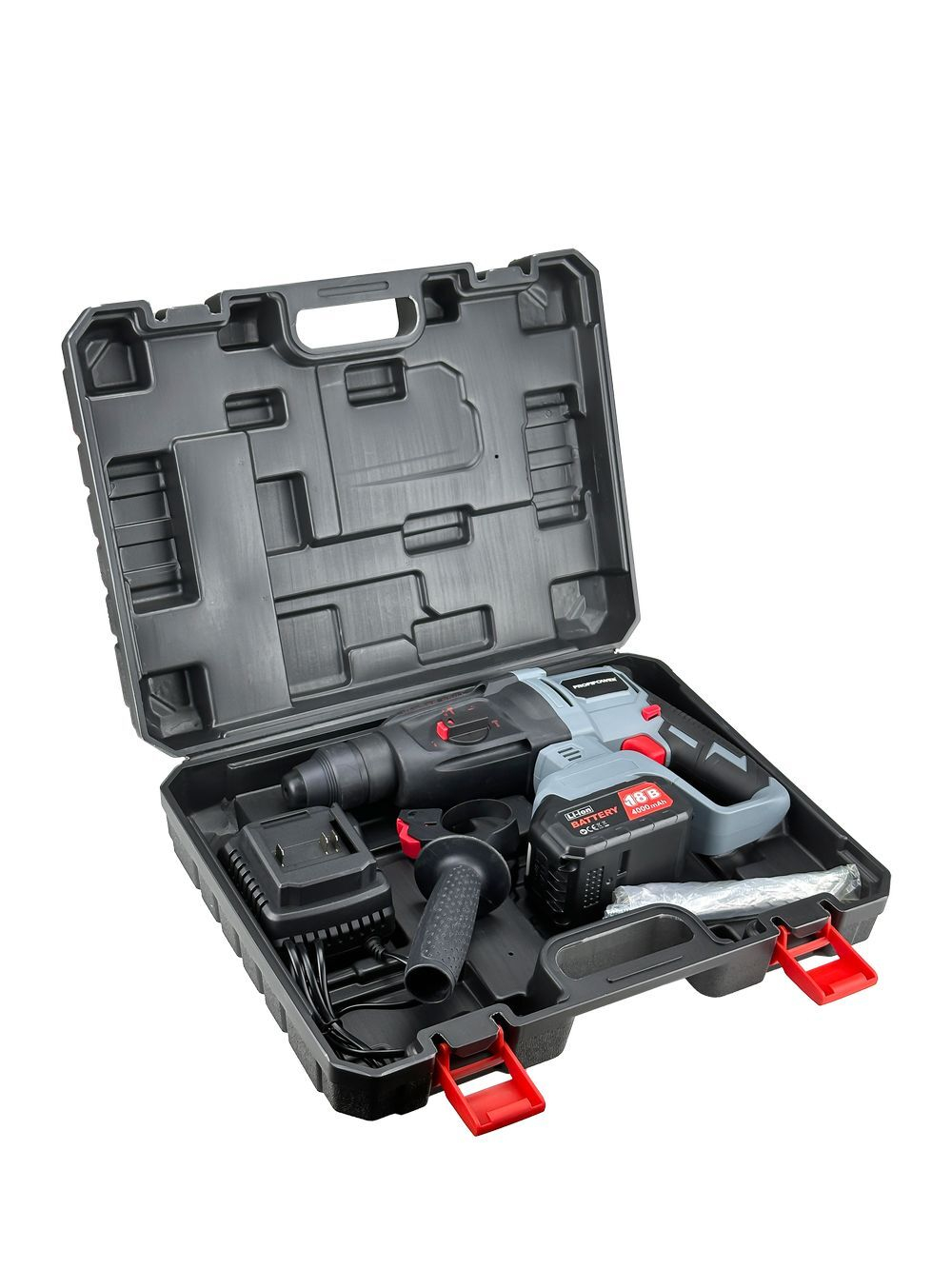 Аккумуляторный беcщеточный перфоратор PROFIPOWER MKDHR-18V (18В,Li-ion-1шт, 4.0Ач, 1,9Дж, 3 режима,буры-3шт, З/У, в кейсе)