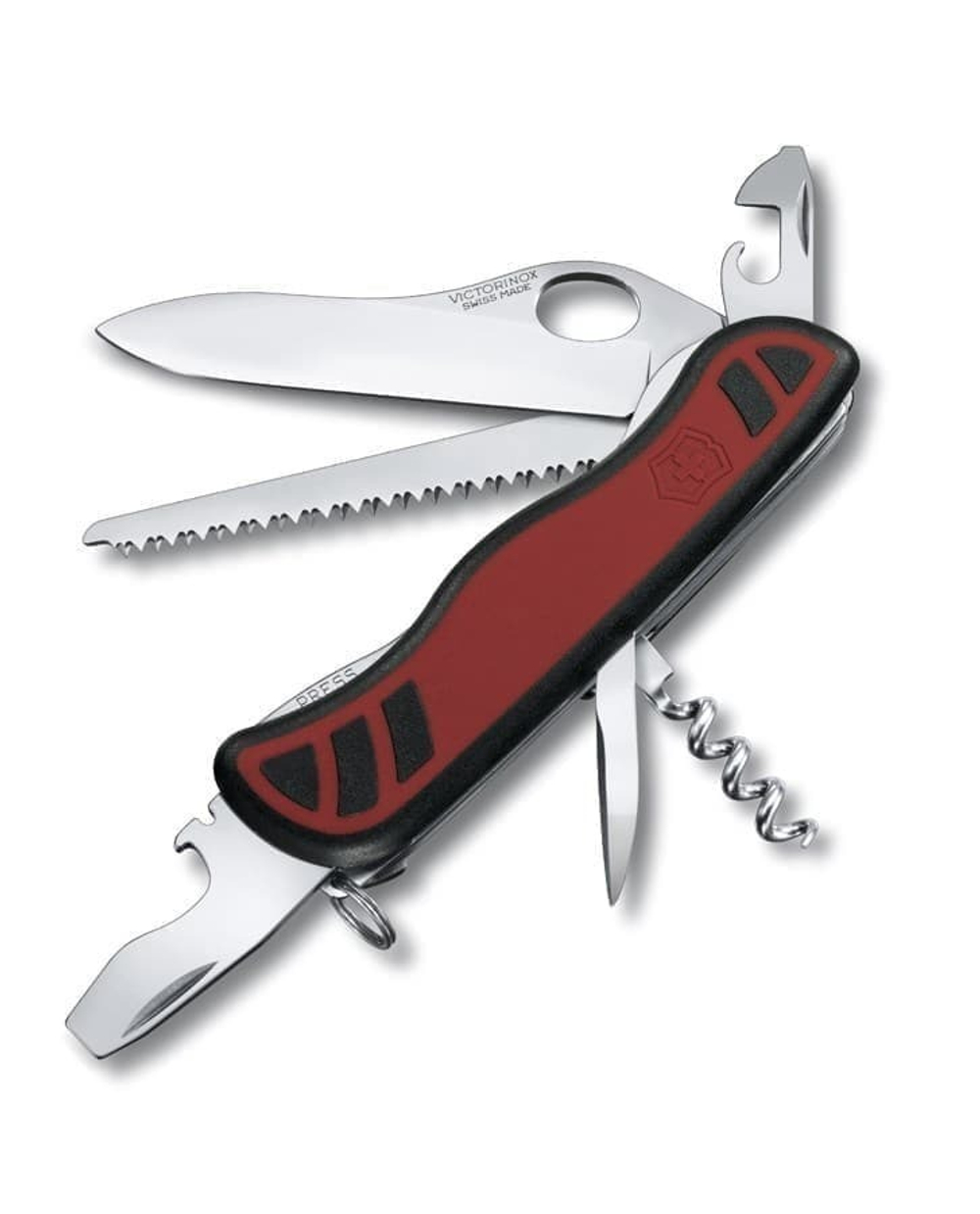 Нож перочинный VICTORINOX Forester, 111 мм, 10 функций, с фиксатором лезвия, красный с чёрным