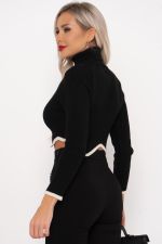 Джемпер кашемировый (черный) Дж11-262/4 Nikol