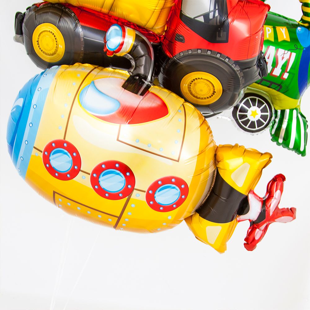 Шар (38''/97 см) Фигура, Подводная лодка, Оранжевый, 1 шт.