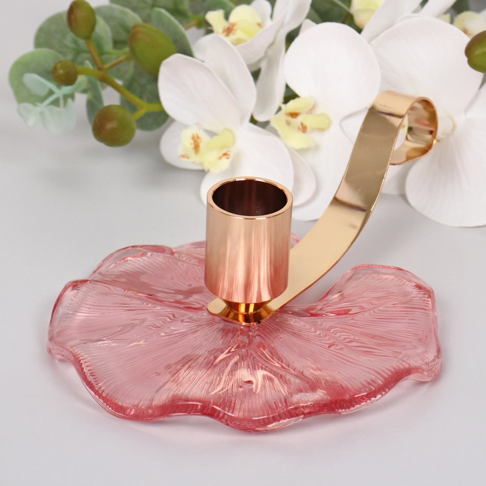 Подсвечник «Нежность» 15*12*5,8 см, Розовый