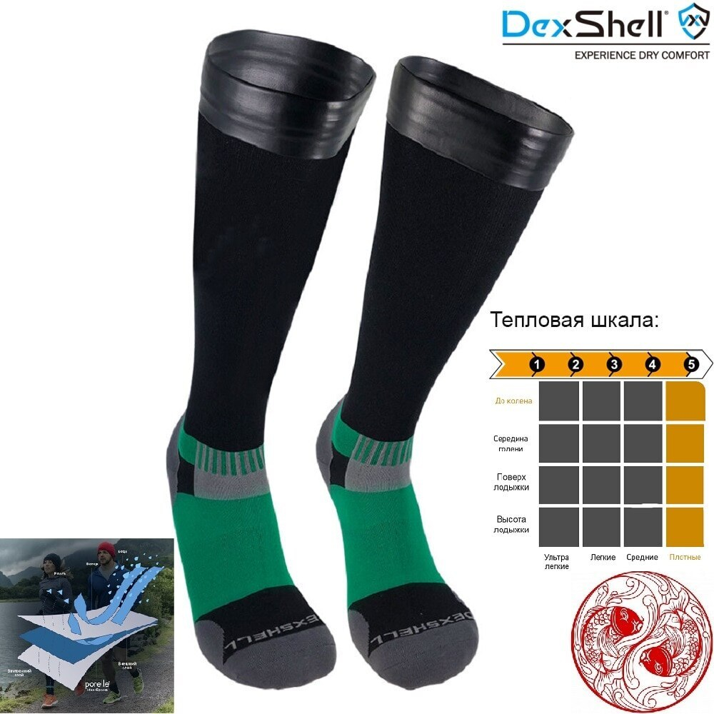 Водонепроницаемые гетры Dexshell Wading Pro Green