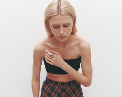 Bandeau Crop Top Black