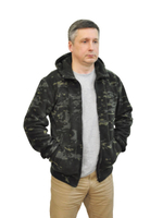 Куртка мужская толстовка военная с карманами прямого кроя