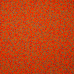 Шелковистый хлопок ярко-оранжевого цвета с набивным рисунком