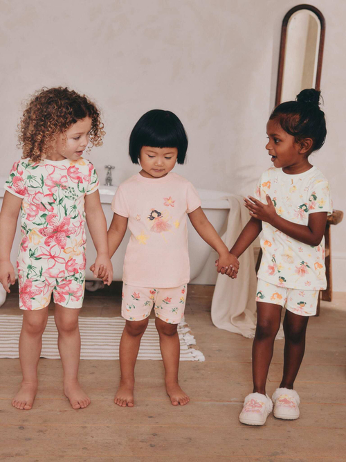 Пижама для девочки Next AF7-070, 3 шт., Бежевый, Розовый