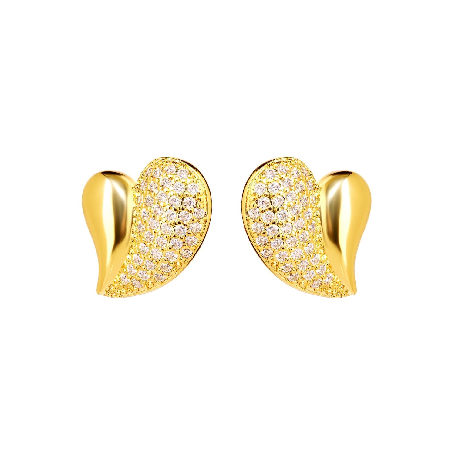 Серьги Flexuose Heart Earrings – Crystal