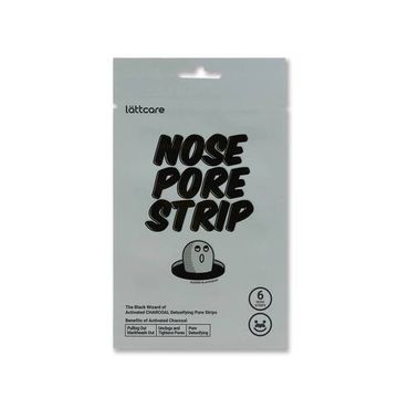 Lättcare Очищающие полоски для носа с Черным Углем Nose Pore Strip, 1 уп*6 шт