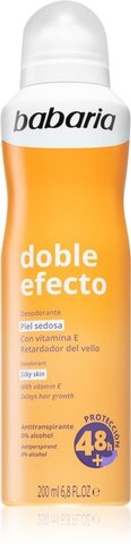 Babaria Deodorant Double Effect - спрей-антиперспирант для замедления роста волос /   200  ml  / GTIN 8410412280228