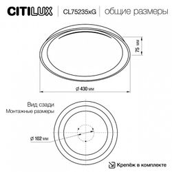 Накладной светильник Citilux MEGA CL752352G