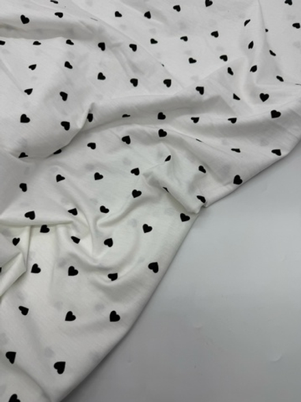 Кулир хб сердечки на белом