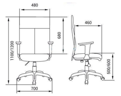 Кресло для руководителя МАЙК Т ХРОМ