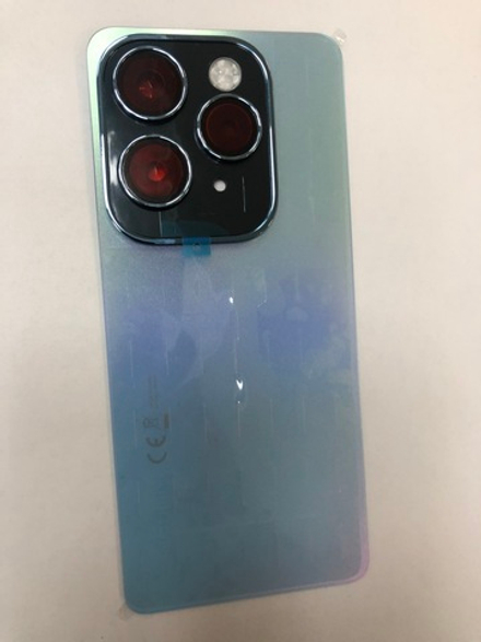 Задняя крышка для Infinix Hot 40 Pro (X6837) синяя, Оригинал