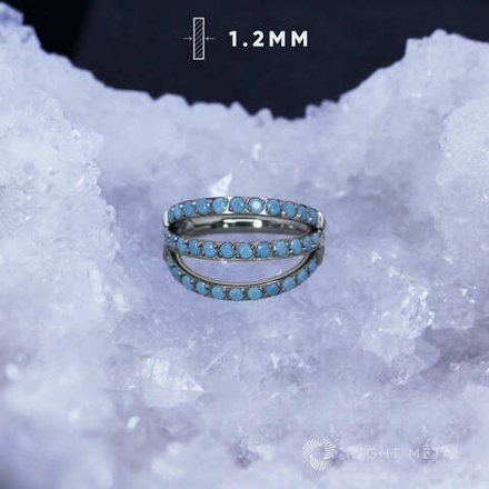 Кликер Triple Turquoise CZ 1.2мм