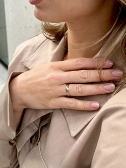 Кольцо обручальное серебро и позолота 585 пробы