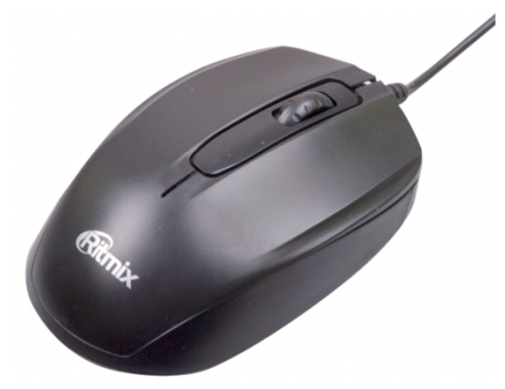 Компьютерная  Мышь проводная RITMIX ROM-200, черная, USB.