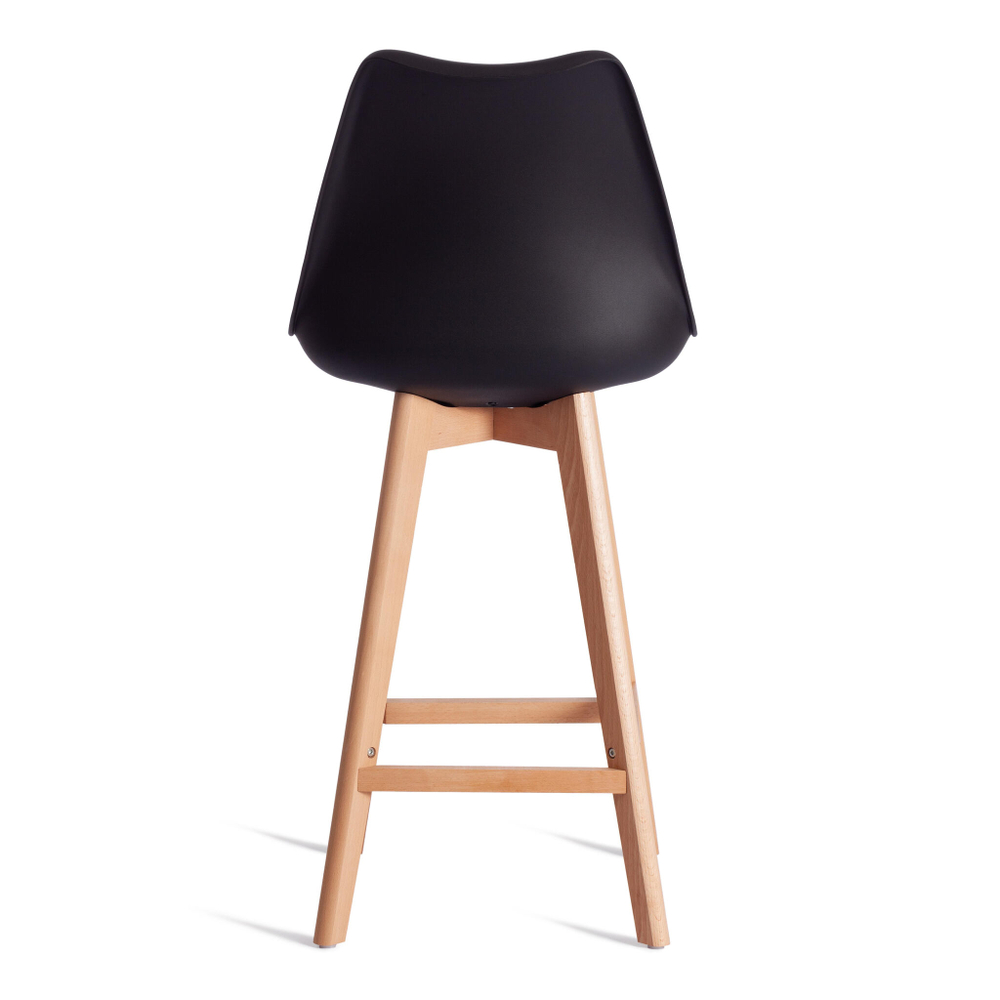 Стул барный TULIP BAR (mod. C1014H-1) / 1 шт. в упаковке пластик/дерево, 42 х 47,5 х 104 см, Black (Черный) 3010/ натуральный