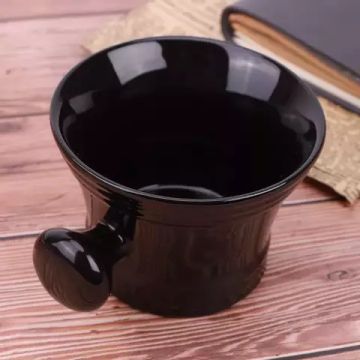 Чаша для бритья с ручкой Yaqi из АБС-пластика чёрная