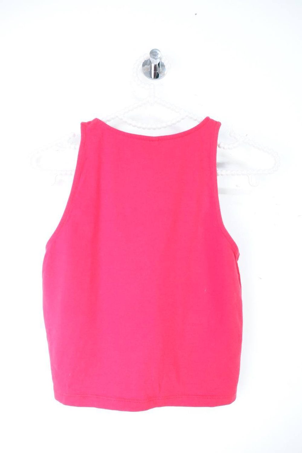 Топ базовый короткий, маркировка М, визуально 46 размер