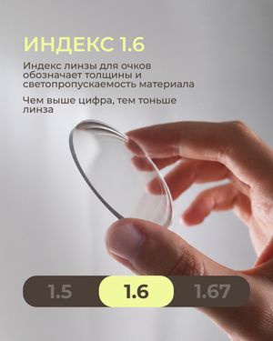 Прогрессивная линза Geek Pro Progressive Blue Blocker 1.6