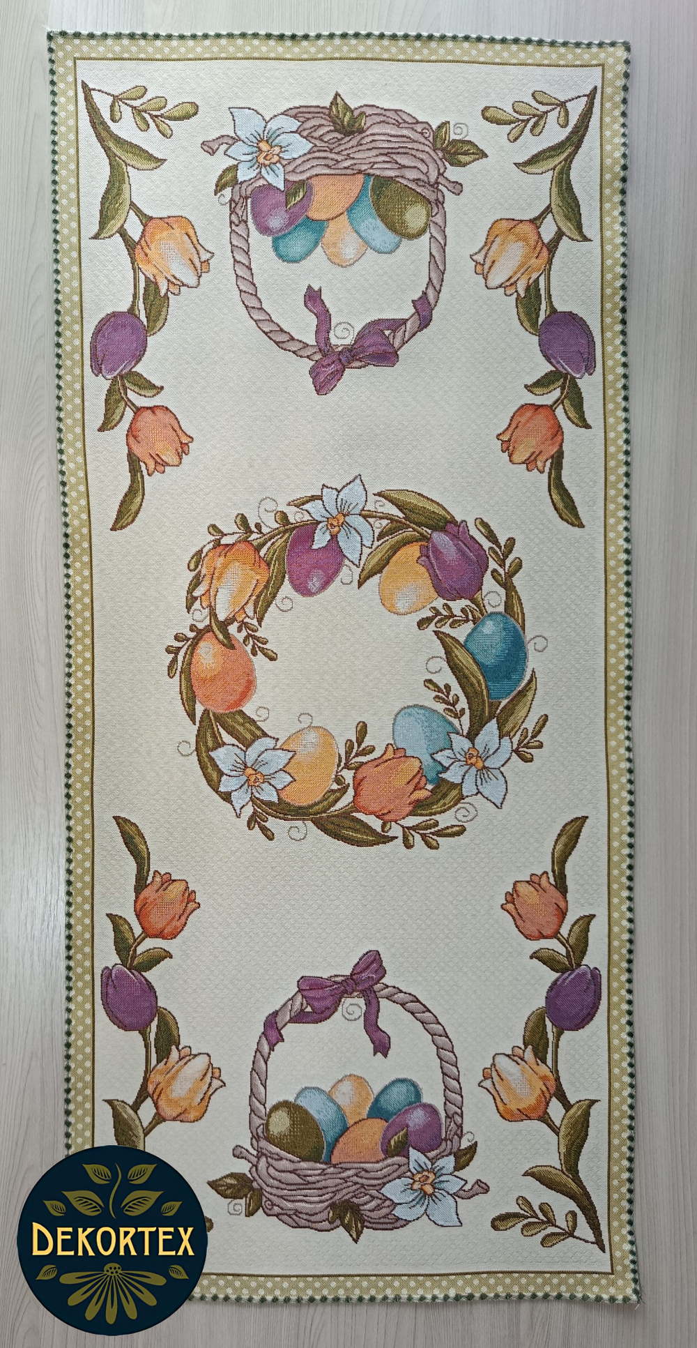 Гобеленовая столешница Пасхальная 46х102