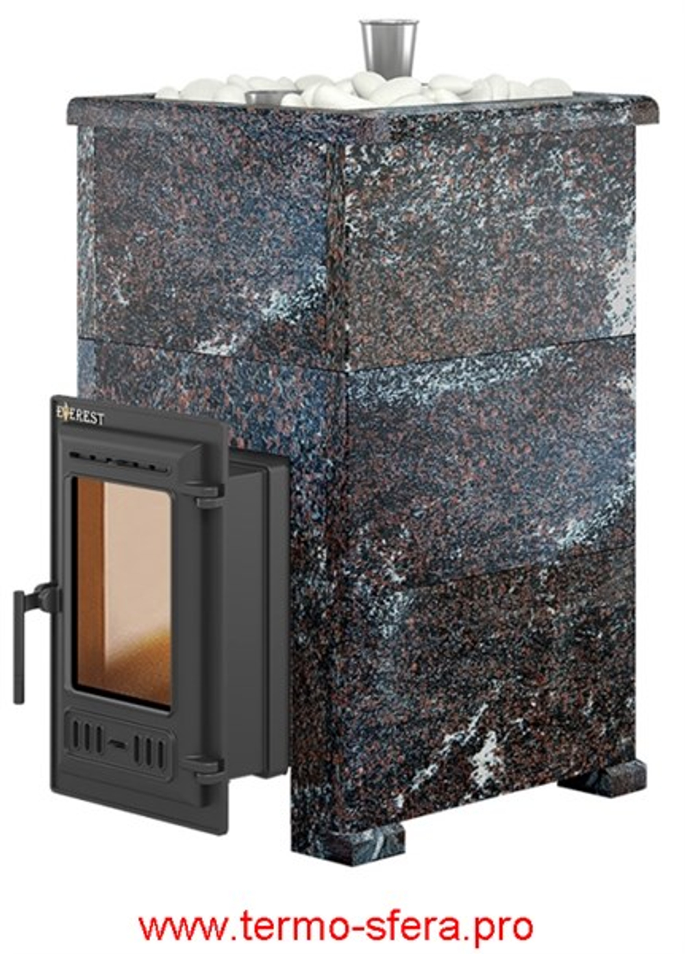 Печь для бани Эверест "Steam Master 24 ЧУГУН" Амфиболит, S-40
