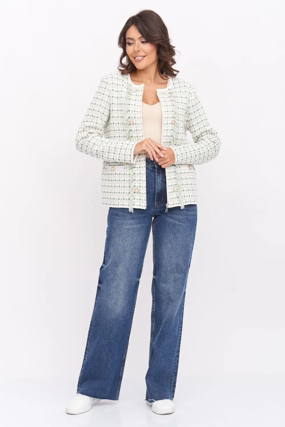 Жакет Д 3302/молочно-зеленый