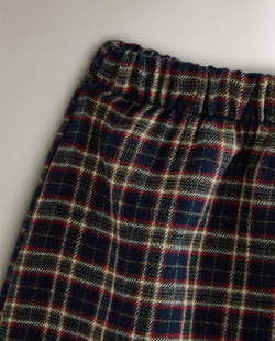 ZARA HOME ДЕТСКАЯ ПИЖАМА В КЛЕТКУ, ТЕМНО-КРАСНЫЙ