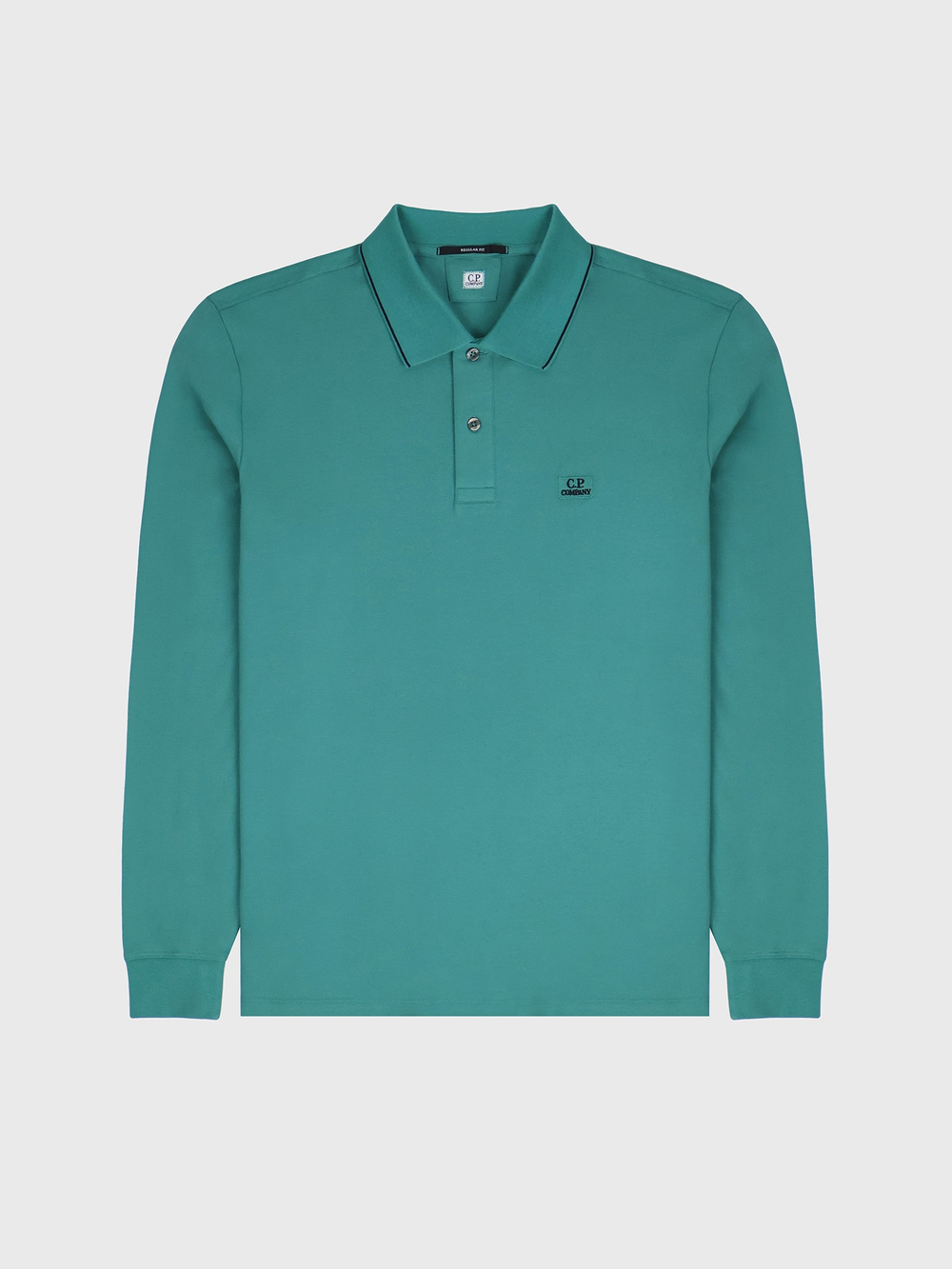 Поло с длинным рукавом C.P. Company Stretch Piquet Line Frosty Green