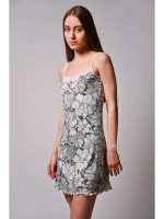 Ночная сорочка с кружевом на бретельках