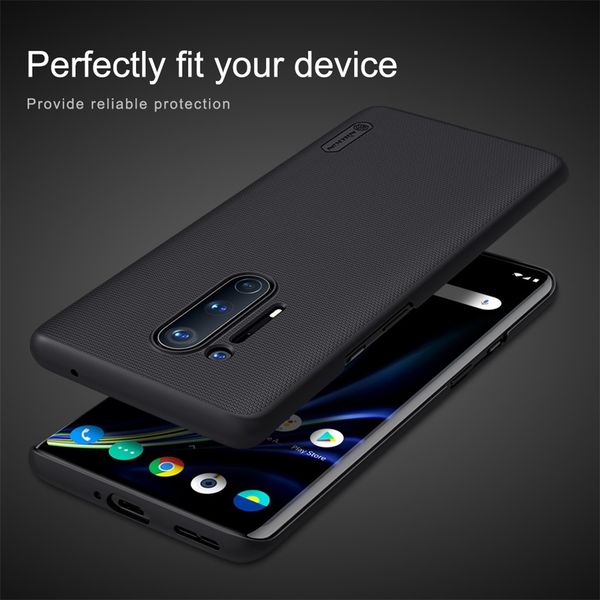 Пластиковый чехол-бампер Nillkin Super Frosted Shield для One Plus 8 Pro (синий)