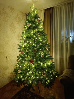 Ель искуственная Царь елка Русская красавица премиум 225 см