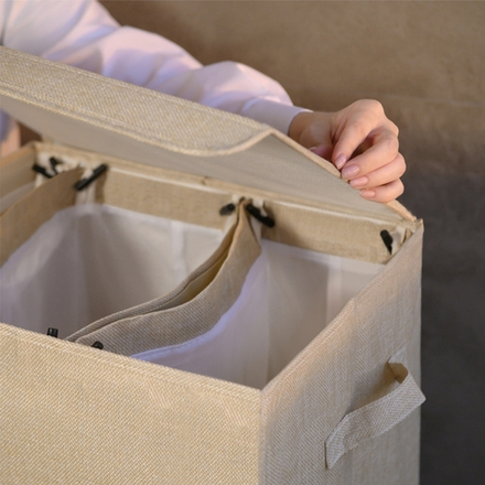 Корзина для белья с тремя съёмными мешками