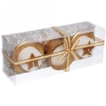 Свечи новогодние «Фантазия» 22x8.3x7 см, золото