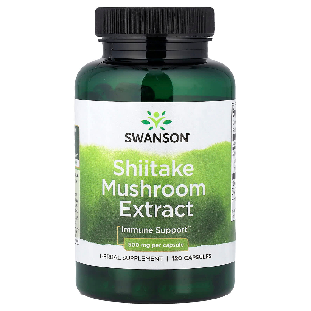 Swanson Vitamins, Экстракт грибов шиитаке, 500 мг, 120 капсул