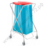 Тележка хромированная Filmop с держателем для мусорного мешка