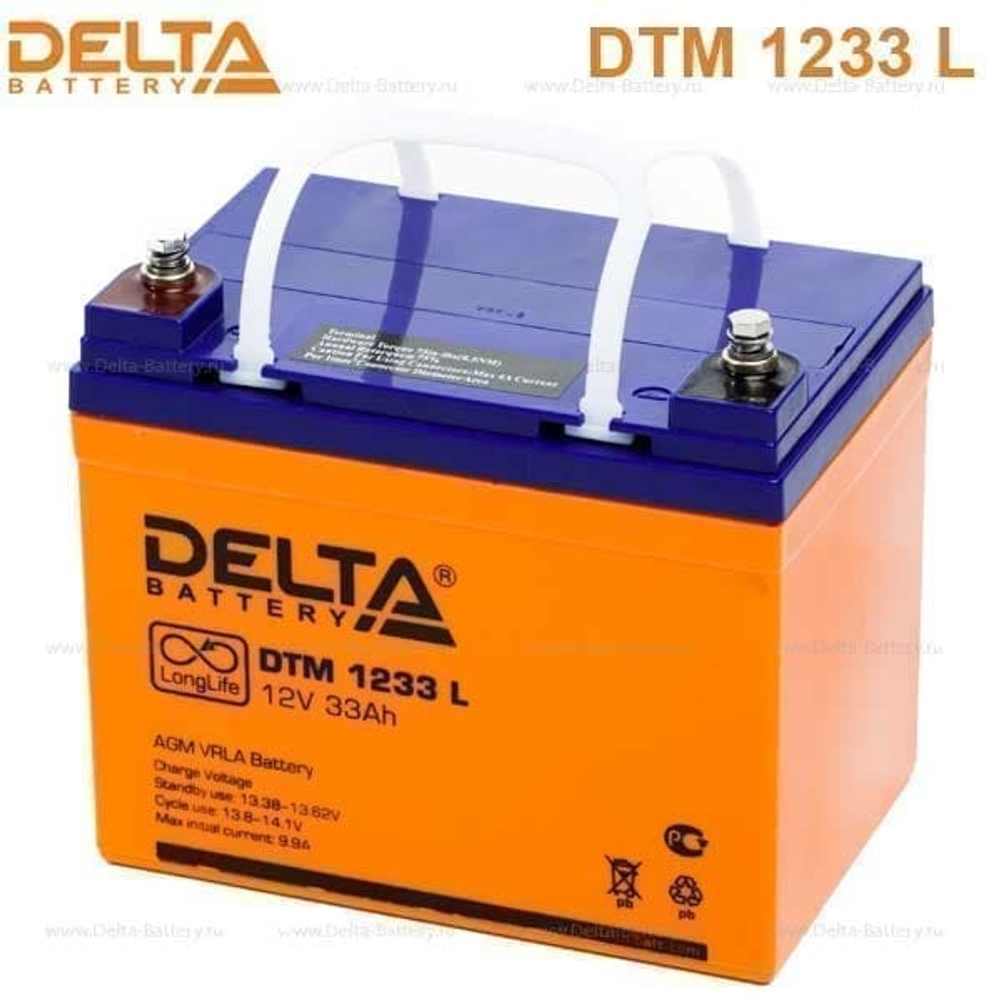 Аккумуляторная батарея Delta DTM 1233 L (12V / 33Ah)