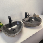 Раковина из речного камня ПАРА! RS-63698 45*41*15 2шт 0126