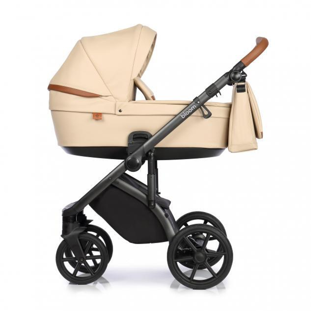 Детская коляска Roan Bloom 3 в 1 New 2020 эко-кожа (Бежевый) Camel