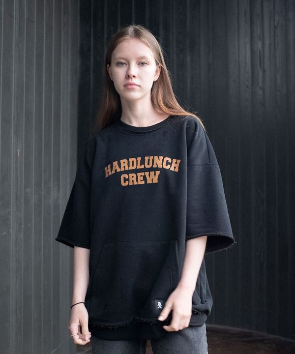 Толстовка Crew с коротким рукавом черная - фото 8