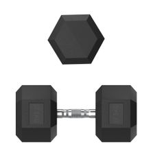 Гантель гексагональная UNIX Fit обрезиненная 37,5 кг, 2 шт.