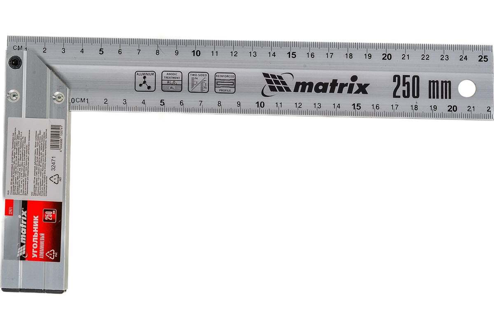Литой алюминиевый угольник 250 мм MATRIX 32471