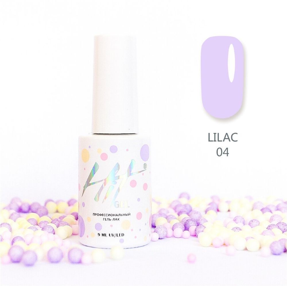 Гель-лак ТМ &quot;HIT gel&quot; №04 Lilac, 9 мл