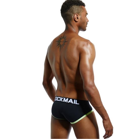Мужские трусы брифы черные JOCKMAIL JM2012-2