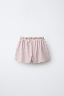 ZARA ОДНОТОННЫЕ ШОРТЫ, БЛЕДНО-РОЗОВЫЙ