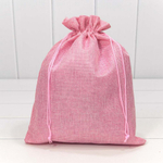 Мешочек 26х32см Лен искусственный (Розовый)